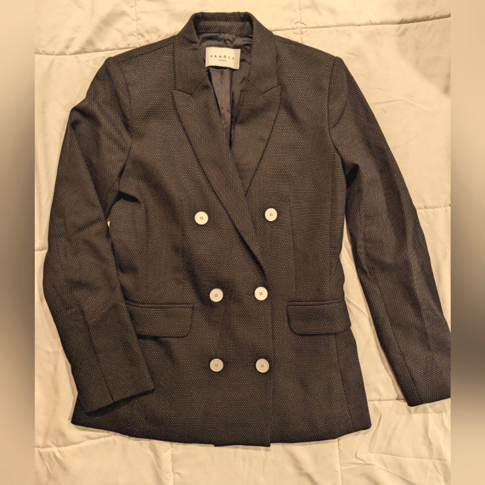 Sandro Paris Polka Dot Blazer Size 36